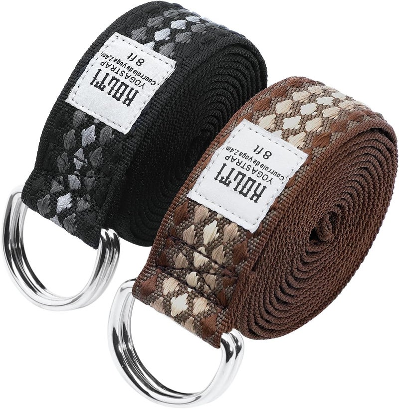Kolti Yoga Exercise Adjustable Straps 8FT with Durable D-Ring for Pilates & Gym Workouts | Hold Poses, Stretch, Improve Flexibility & Maintain Balance - Image 1